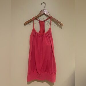 Lululemon Athletica Coral Tank with Built in Bra Size 10